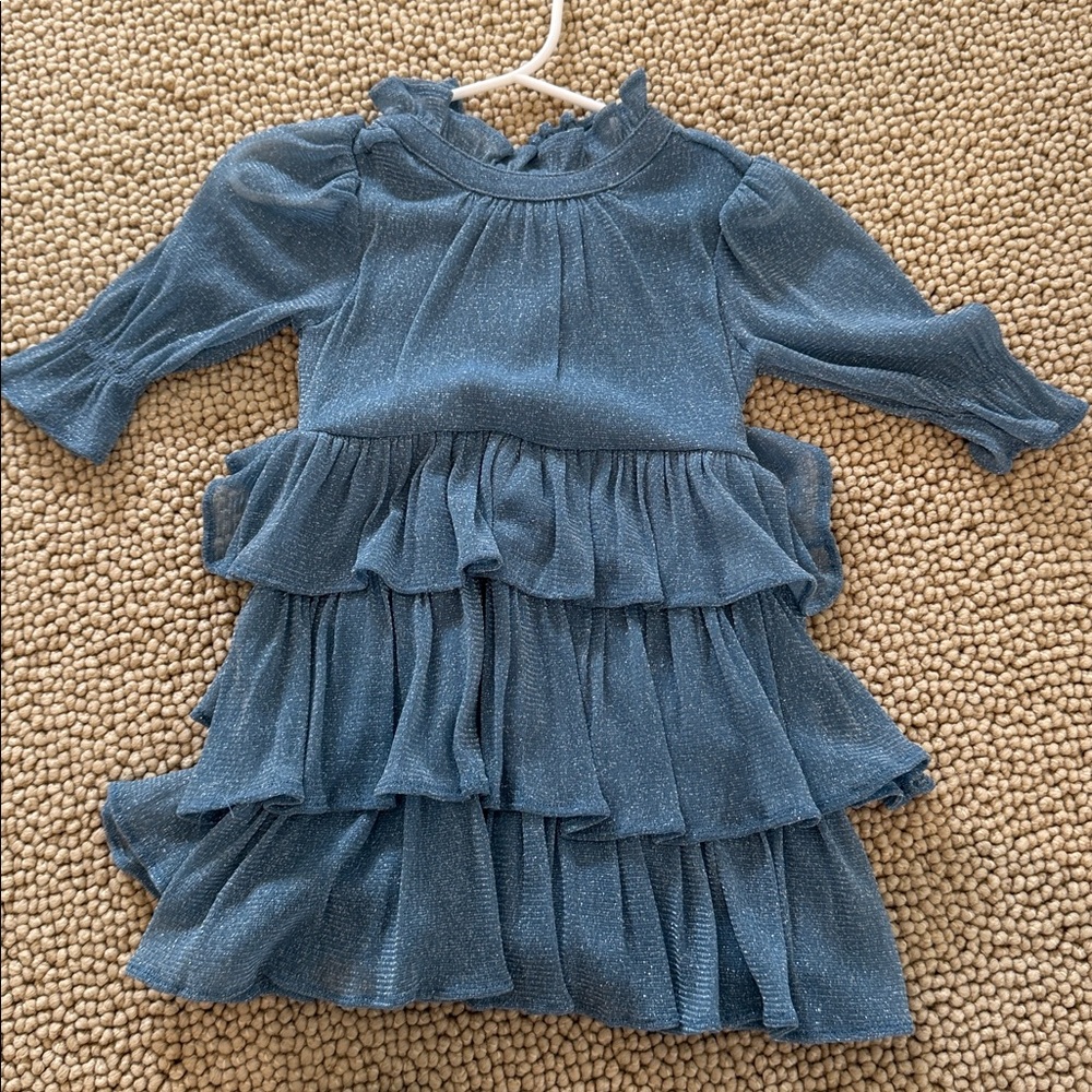 Janie and Jack Blue Ruffle Dress